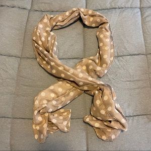H&M Grey and white polka dot scarf